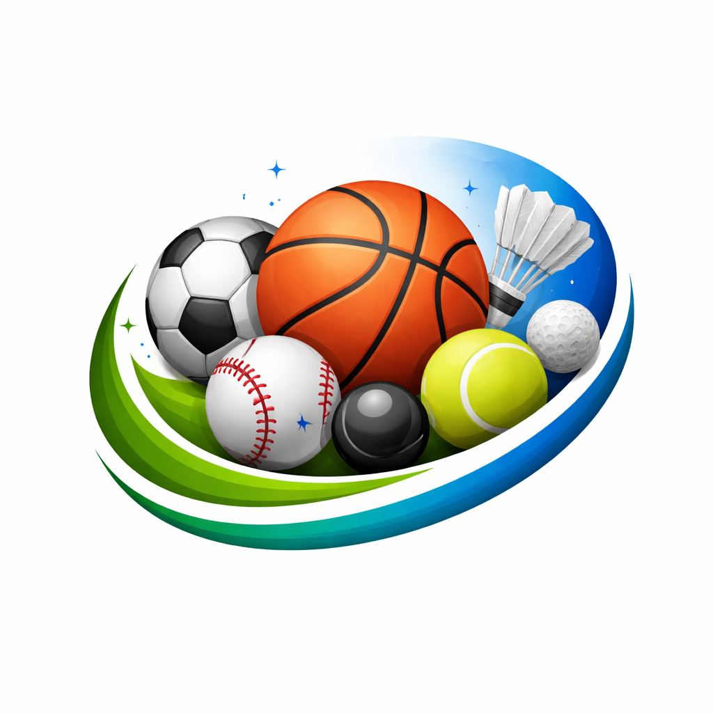 SeattleSportsOnline sports logo with basketball, football, tennis ball, baseball, and other sports elements in a clean modern design